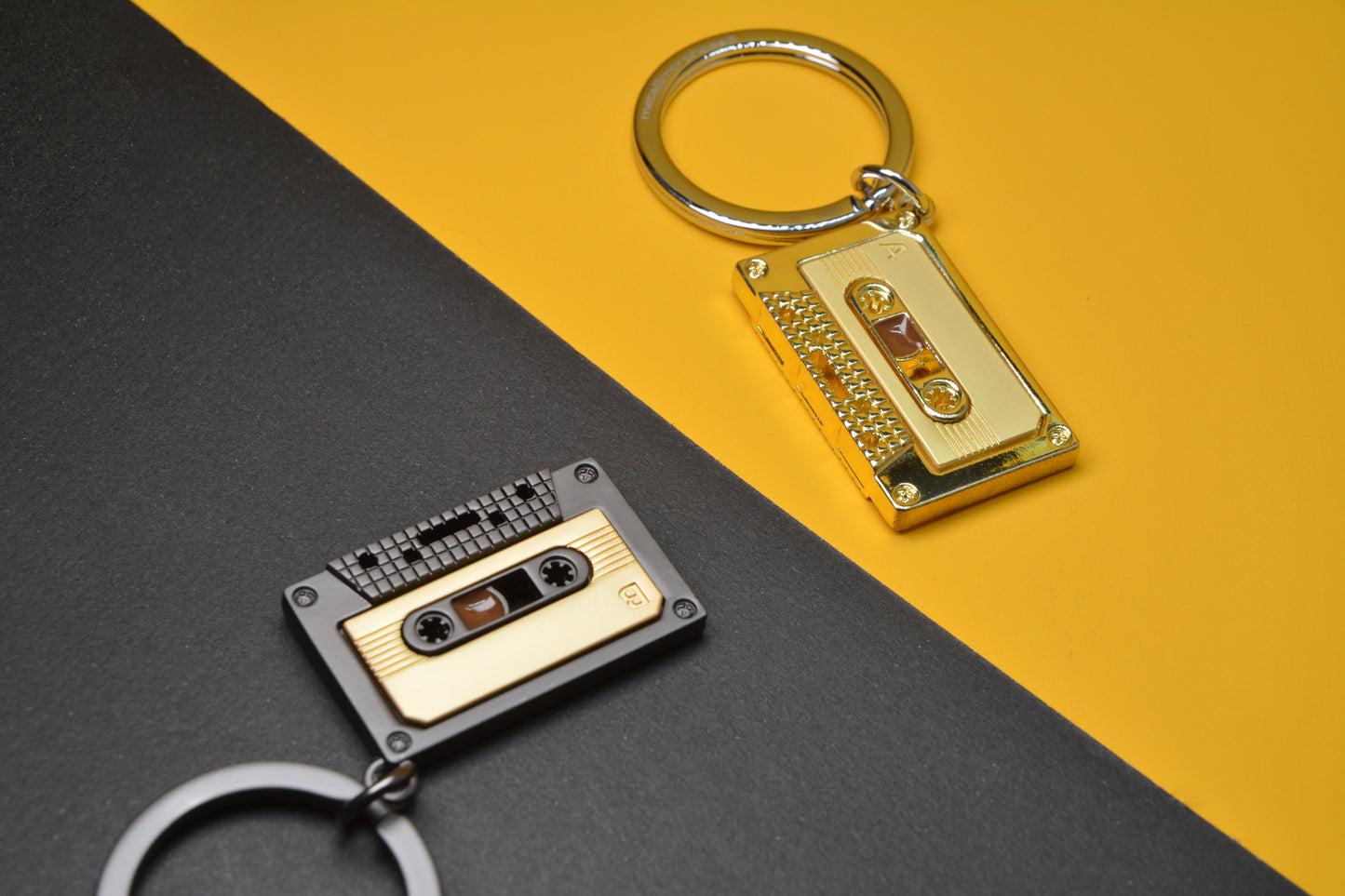 Vintage tape alloy keychain pendant, cute gift, mini version