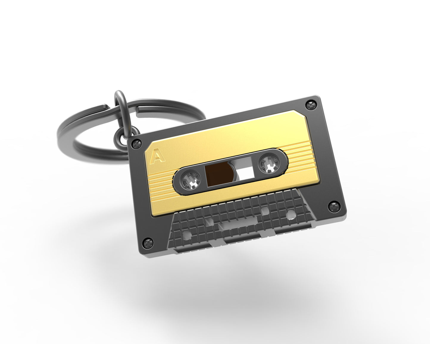 Vintage tape alloy keychain pendant, cute gift, mini version