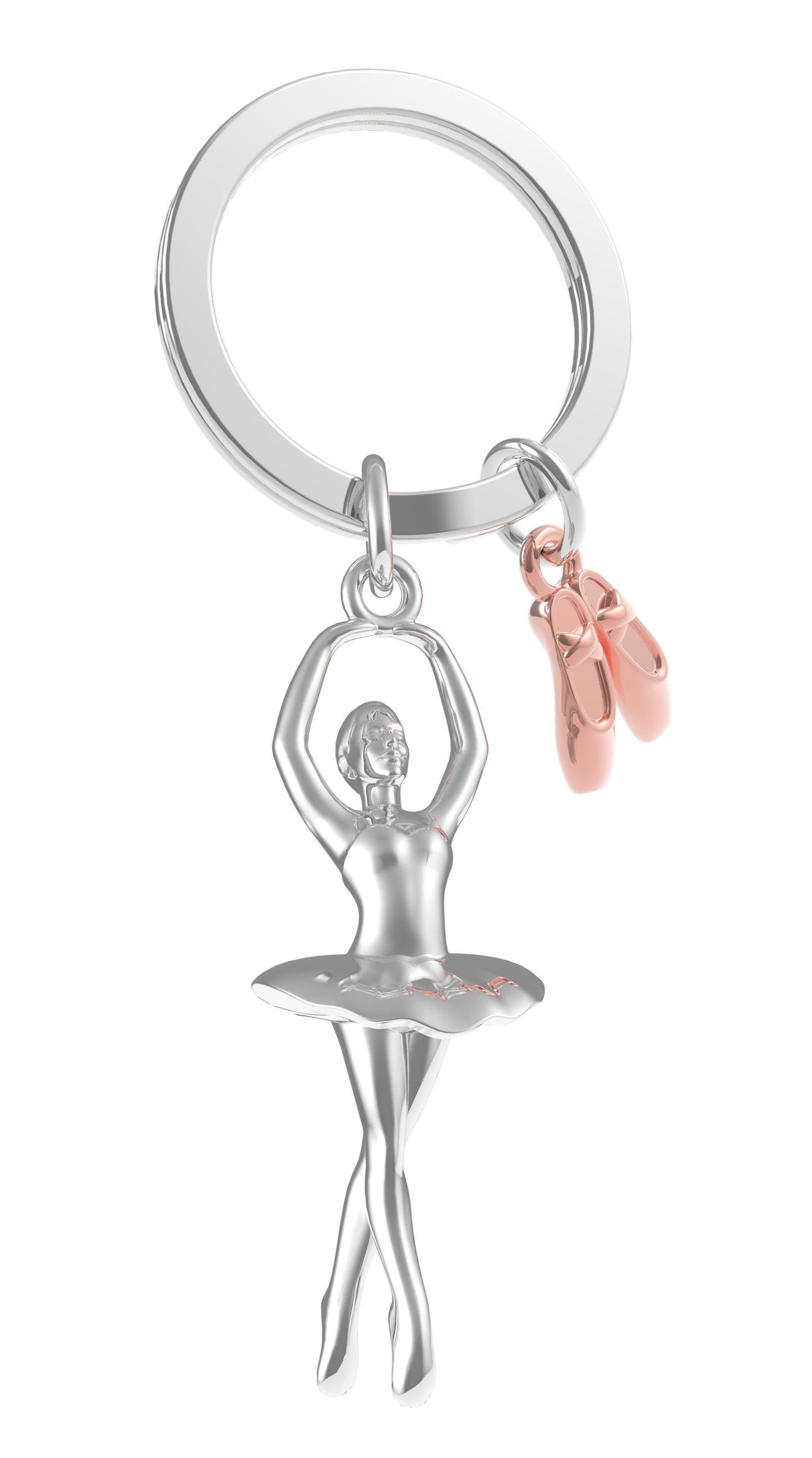 Ballet dancer alloy keychain, niche, girlish, ballet shoes, ballet skirt, ballet girl, creative birthday gift.
