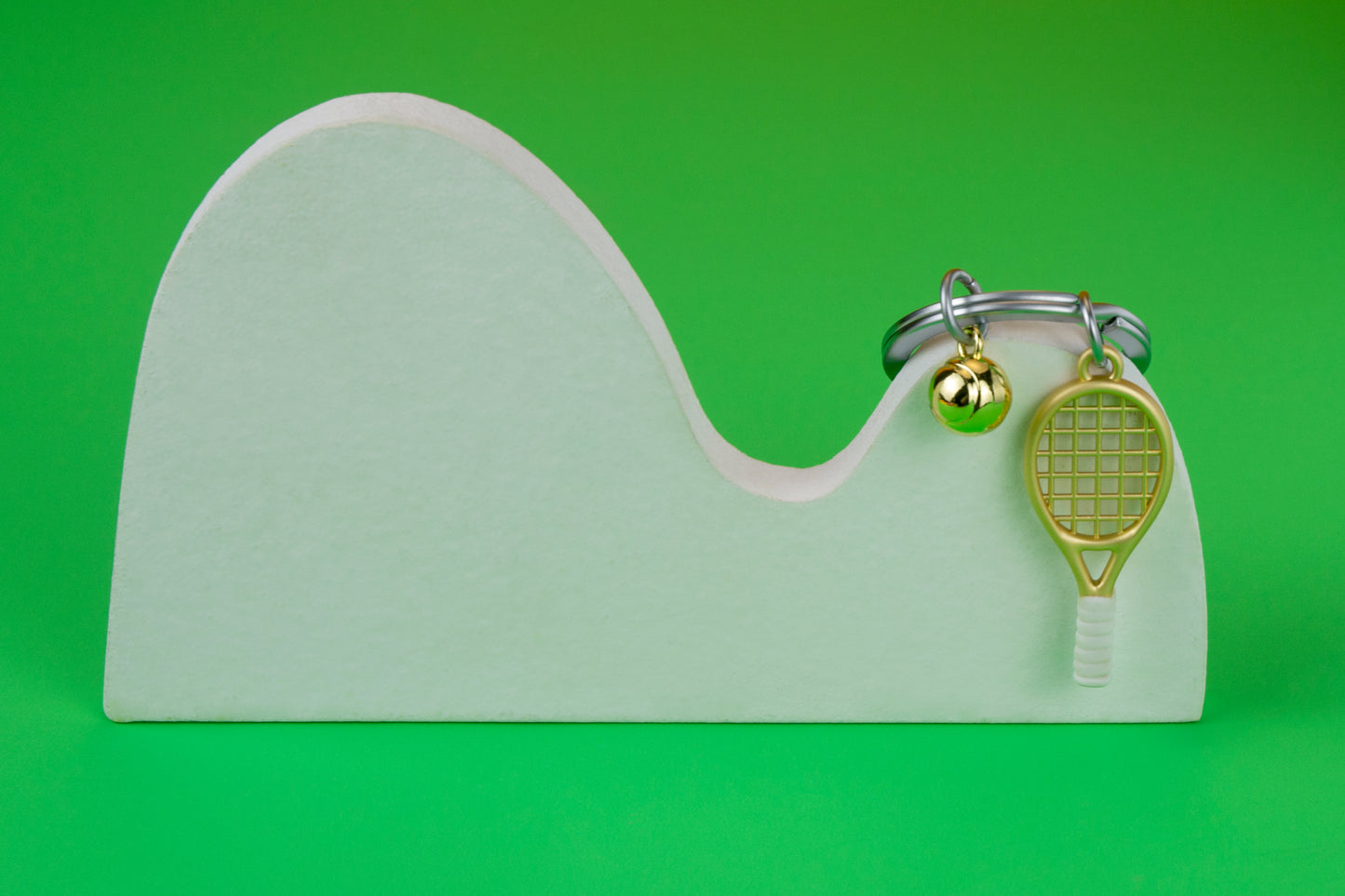 Tennis racket keychain pendant, outdoor sports style, alloy, birthday gift