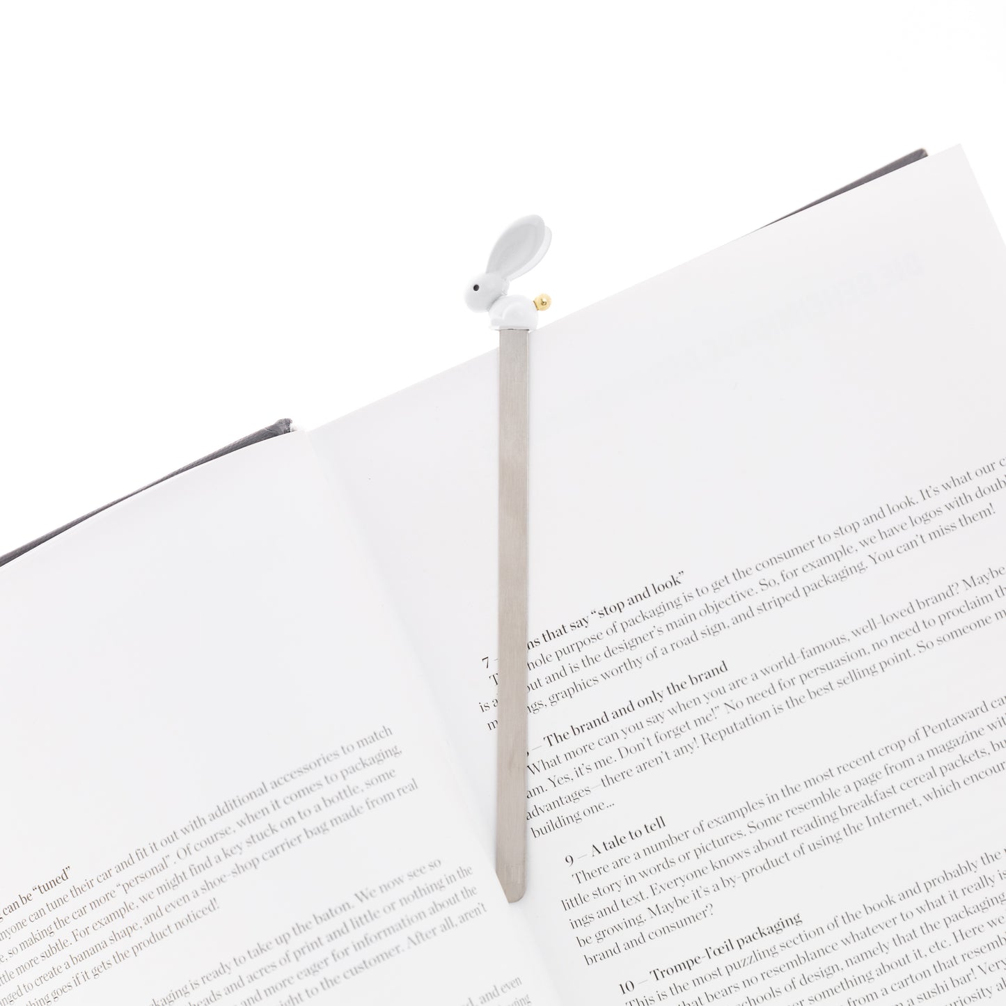 Big-Eared Adorable Bunny Alloy Cultural and Creative 3D Bookmark - Original, Cute and Creative Birthday Gift