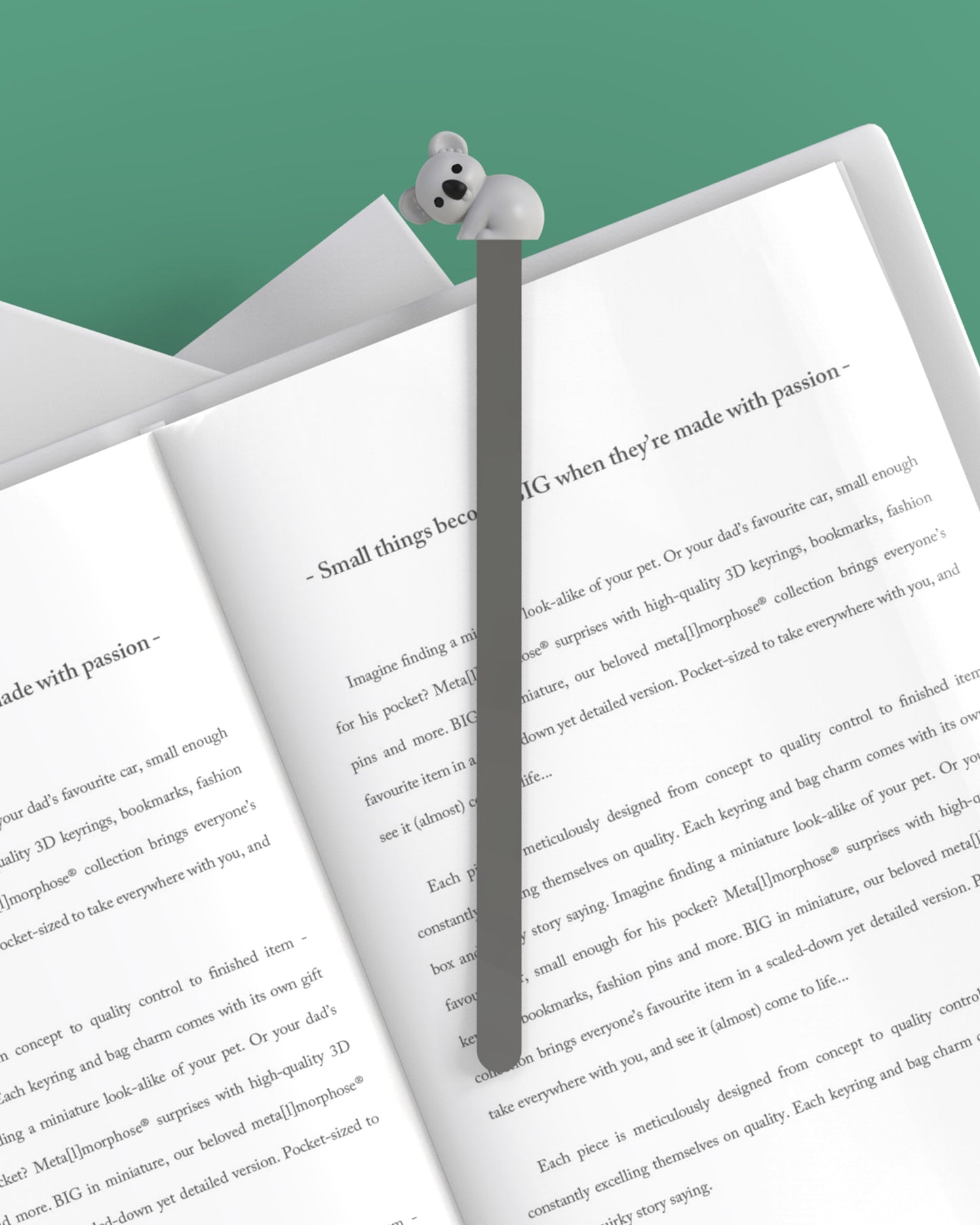 Belgian Koala Alloy 3D Bookmark - Original High-end Cultural and Creative Gift, Cute and Exquisite, Ideal for Birthday