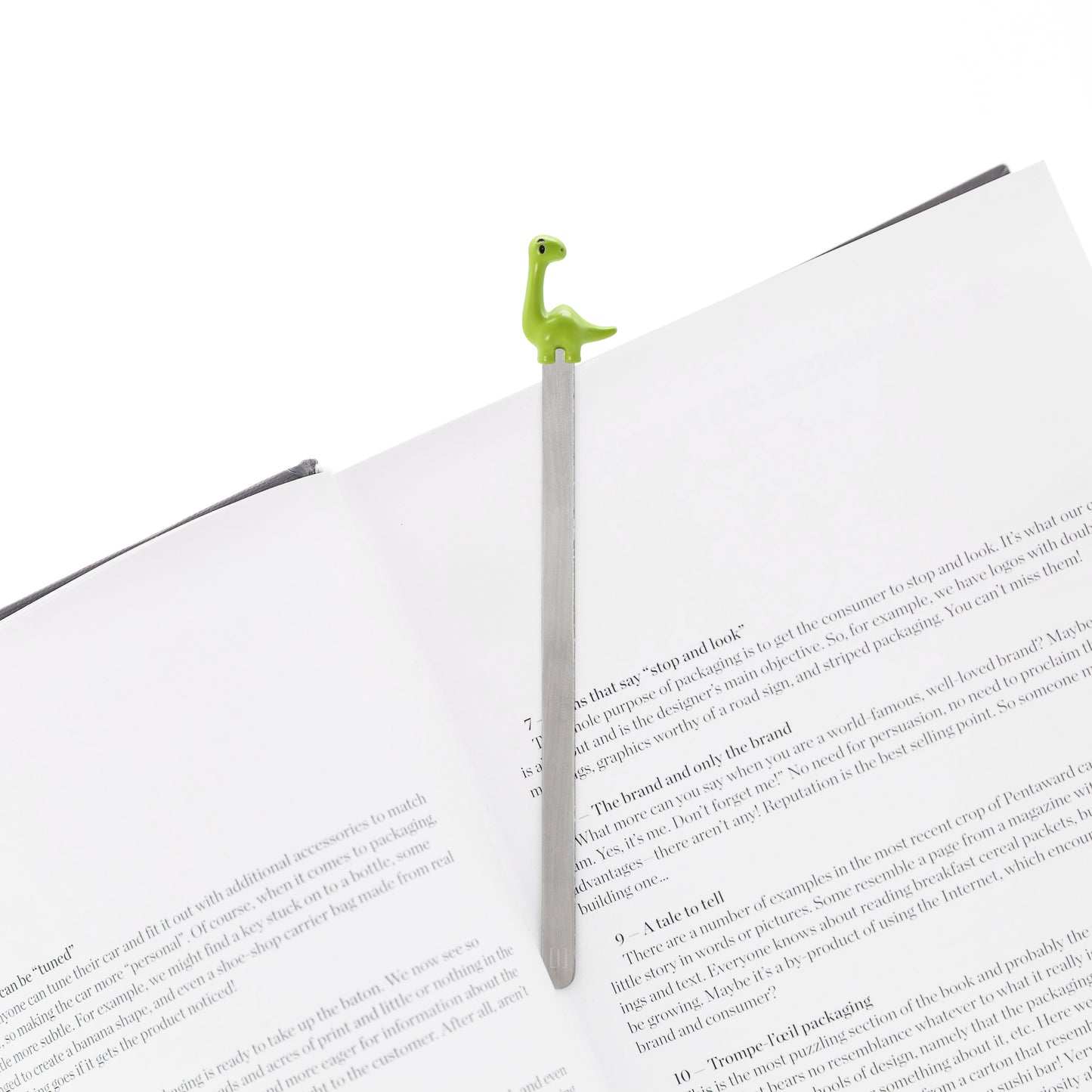 Dinosaur Alloy 3D Bookmark Original, Cute, High-end Cultural Creation, Birthday gift(Green)
