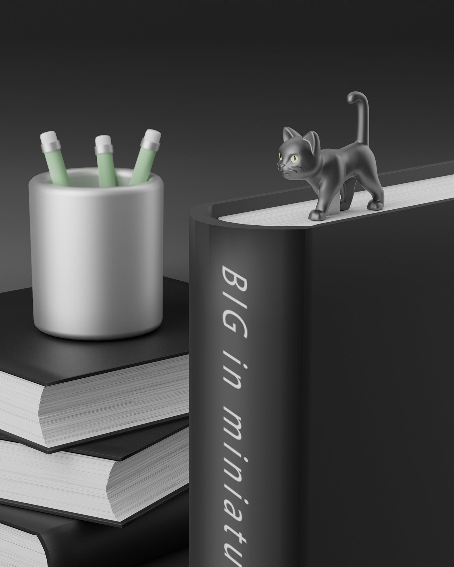 Black Cat 3D Bookmark - Original Alloy Cultural and Creative Gift for Birthday