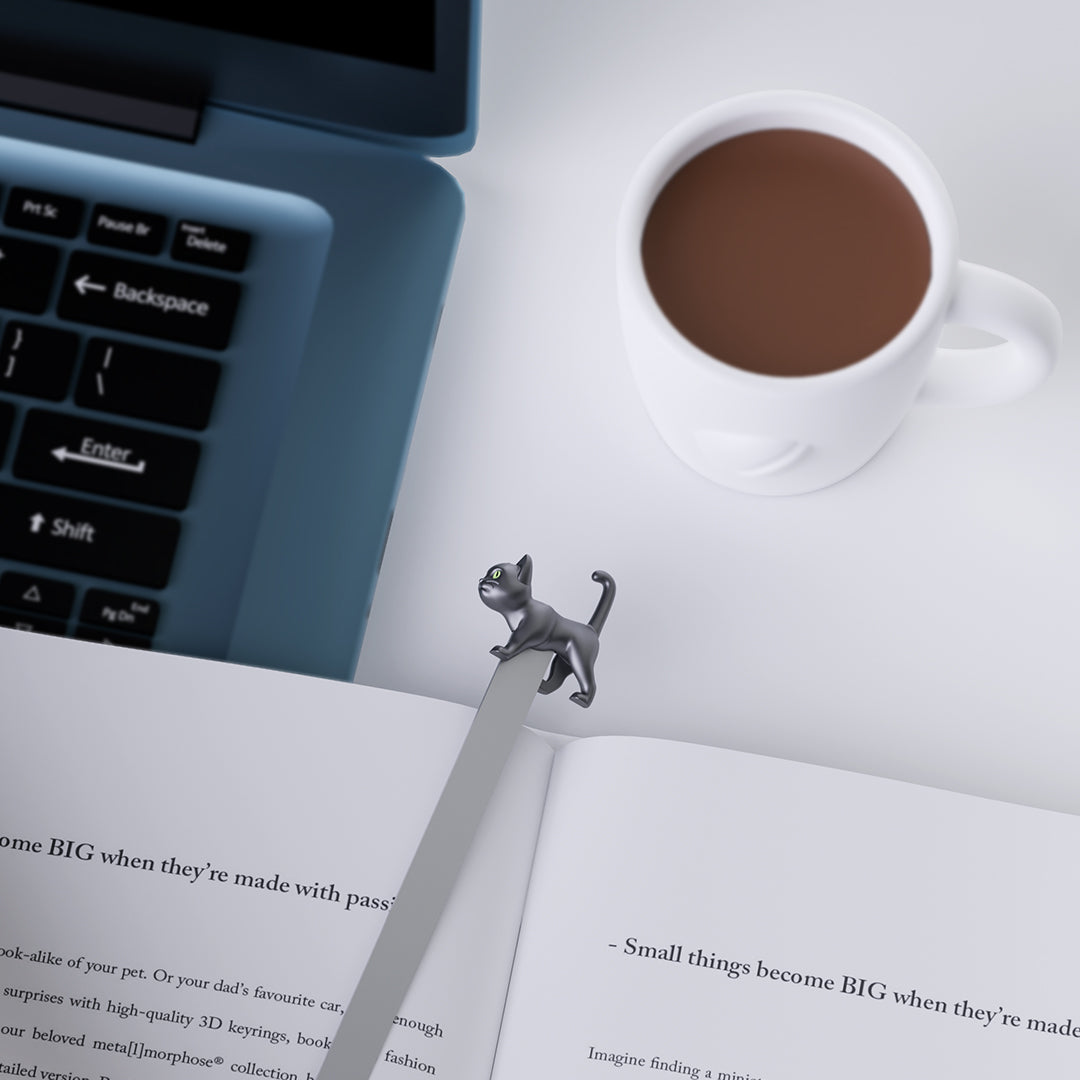 Black Cat 3D Bookmark - Original Alloy Cultural and Creative Gift for Birthday