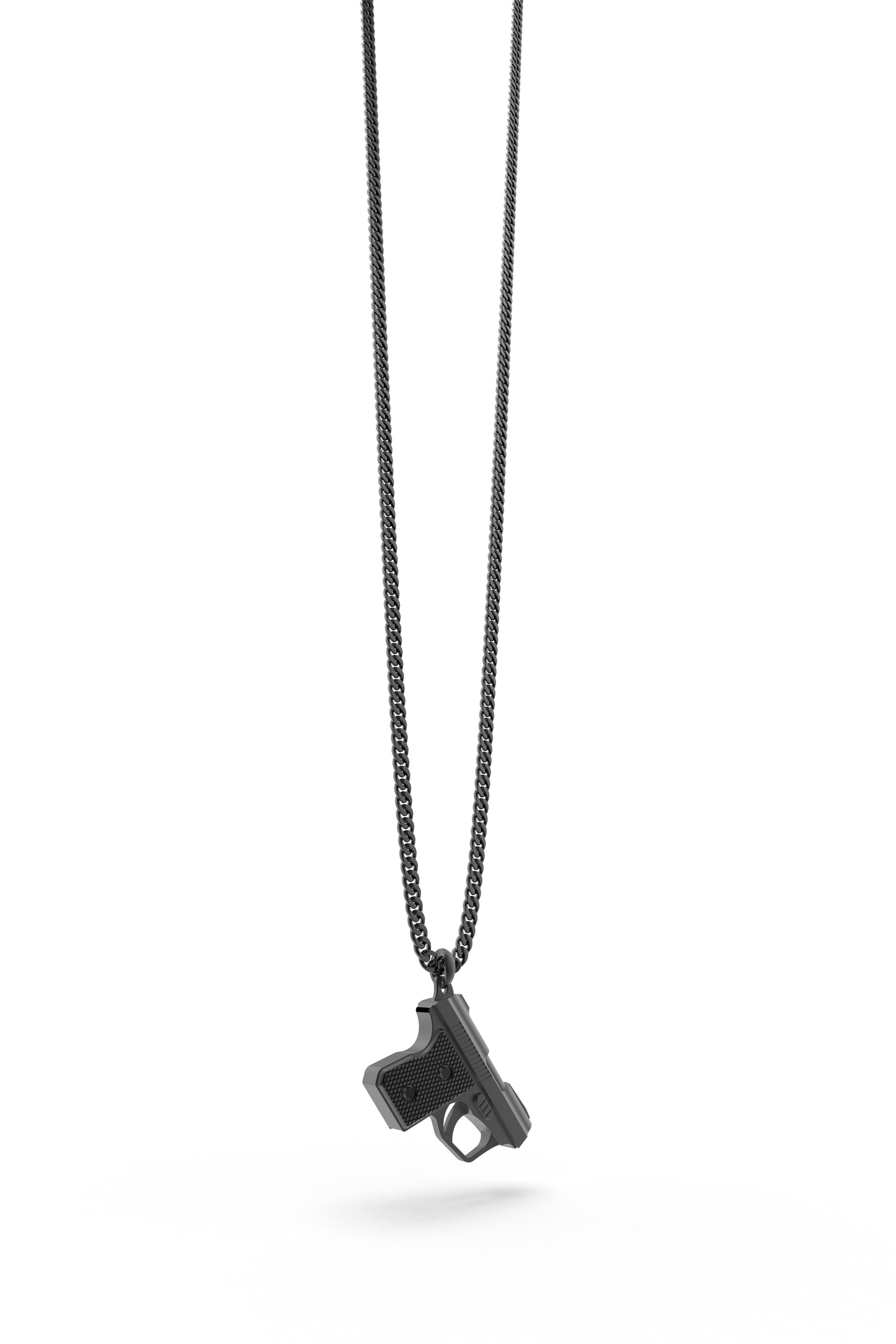 Pistol-shaped alloy sweater chain, fashionable, high-end, creative, exquisite birthday gift.