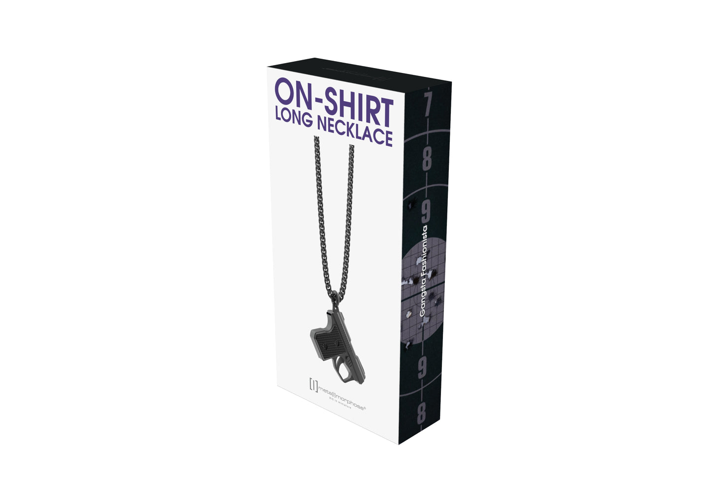Pistol-shaped alloy sweater chain, fashionable, high-end, creative, exquisite birthday gift.