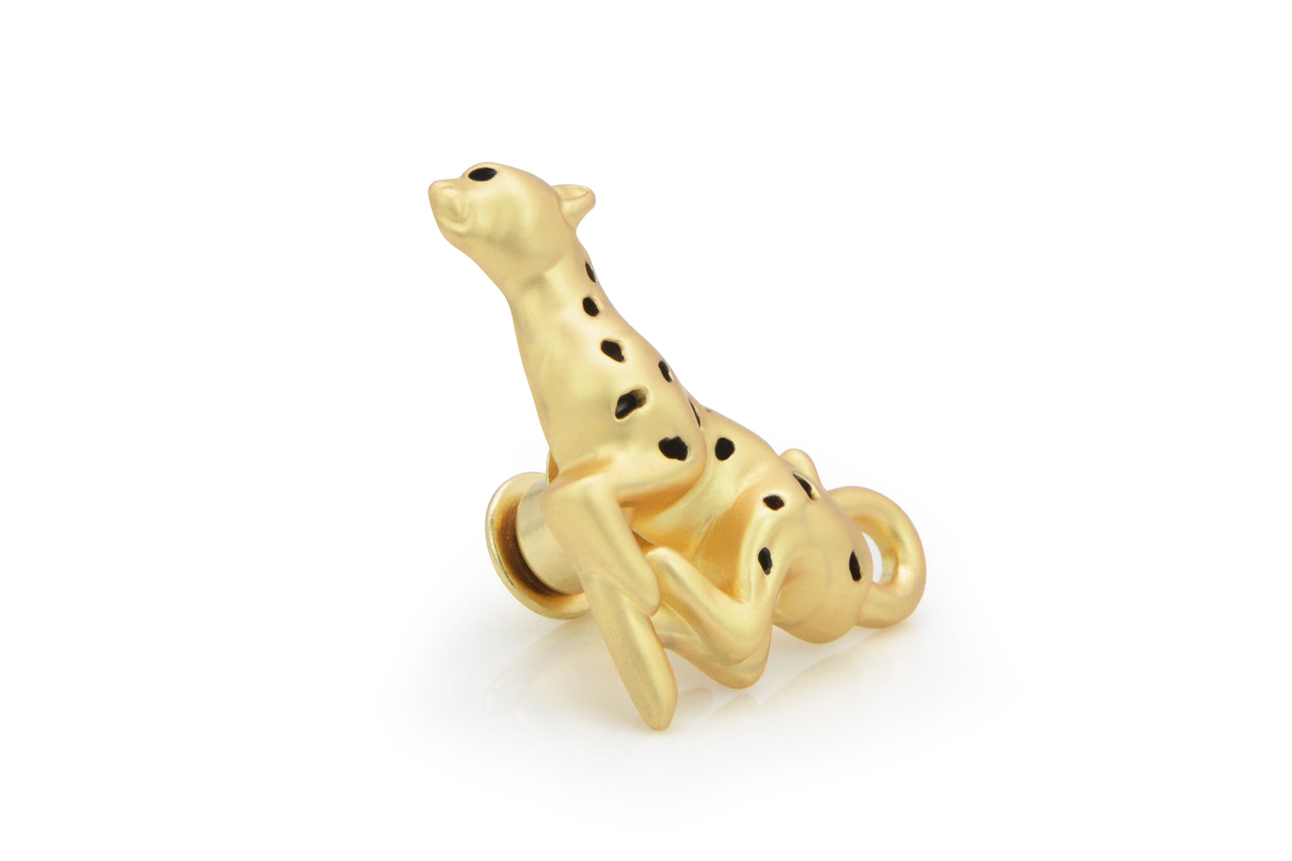 Fashion Brooch Cheetah and Tropical Leaves, Alloy Gold, Exquisite and Creative Brooch Pin, High - end Birthday Gift