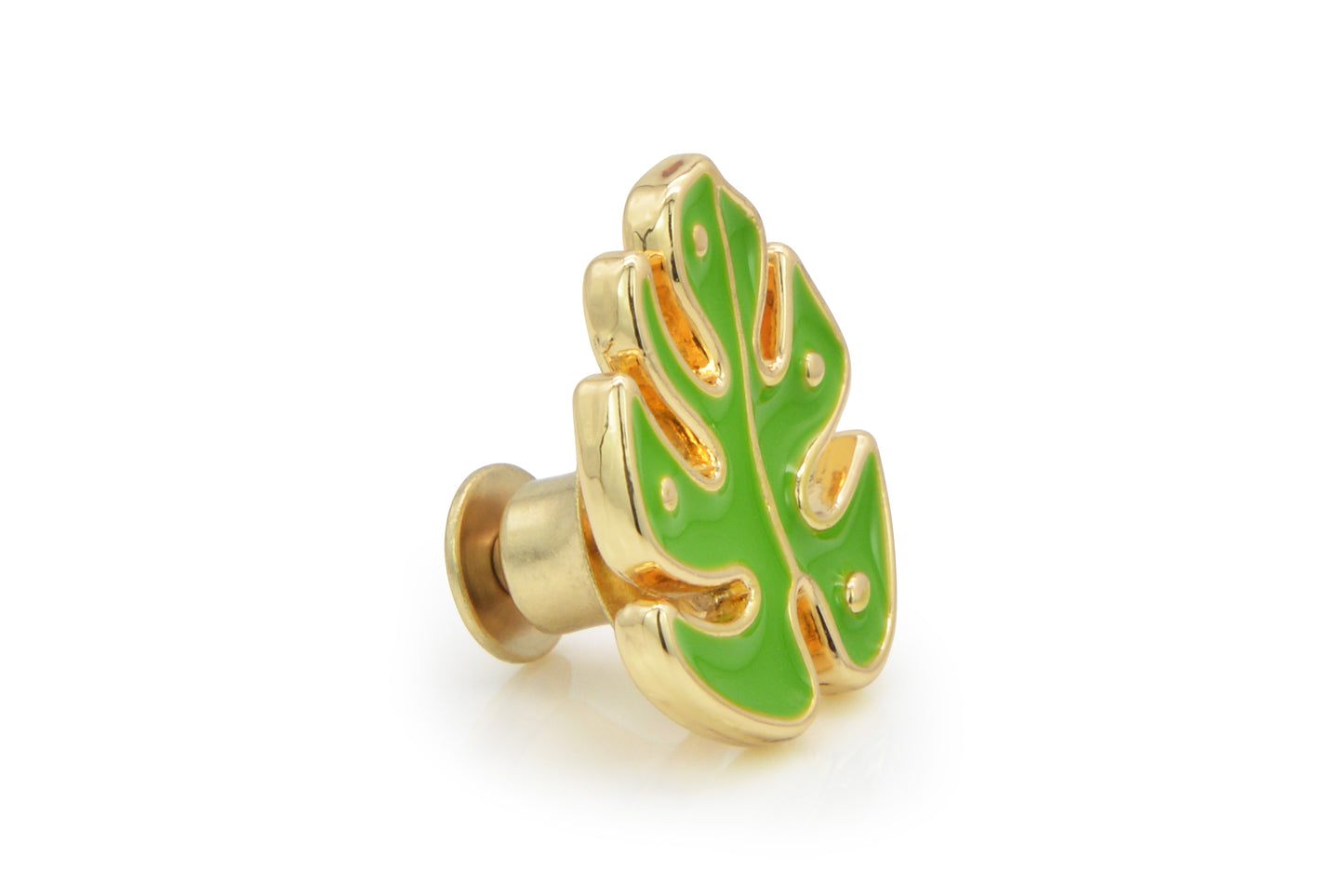Fashion Brooch Cheetah and Tropical Leaves, Alloy Gold, Exquisite and Creative Brooch Pin, High - end Birthday Gift