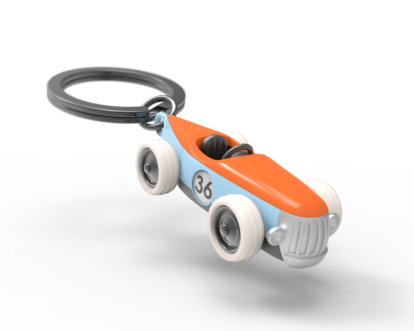 Vintage racing car keychain bag charm, high-end, exquisite, cool, creative birthday gift