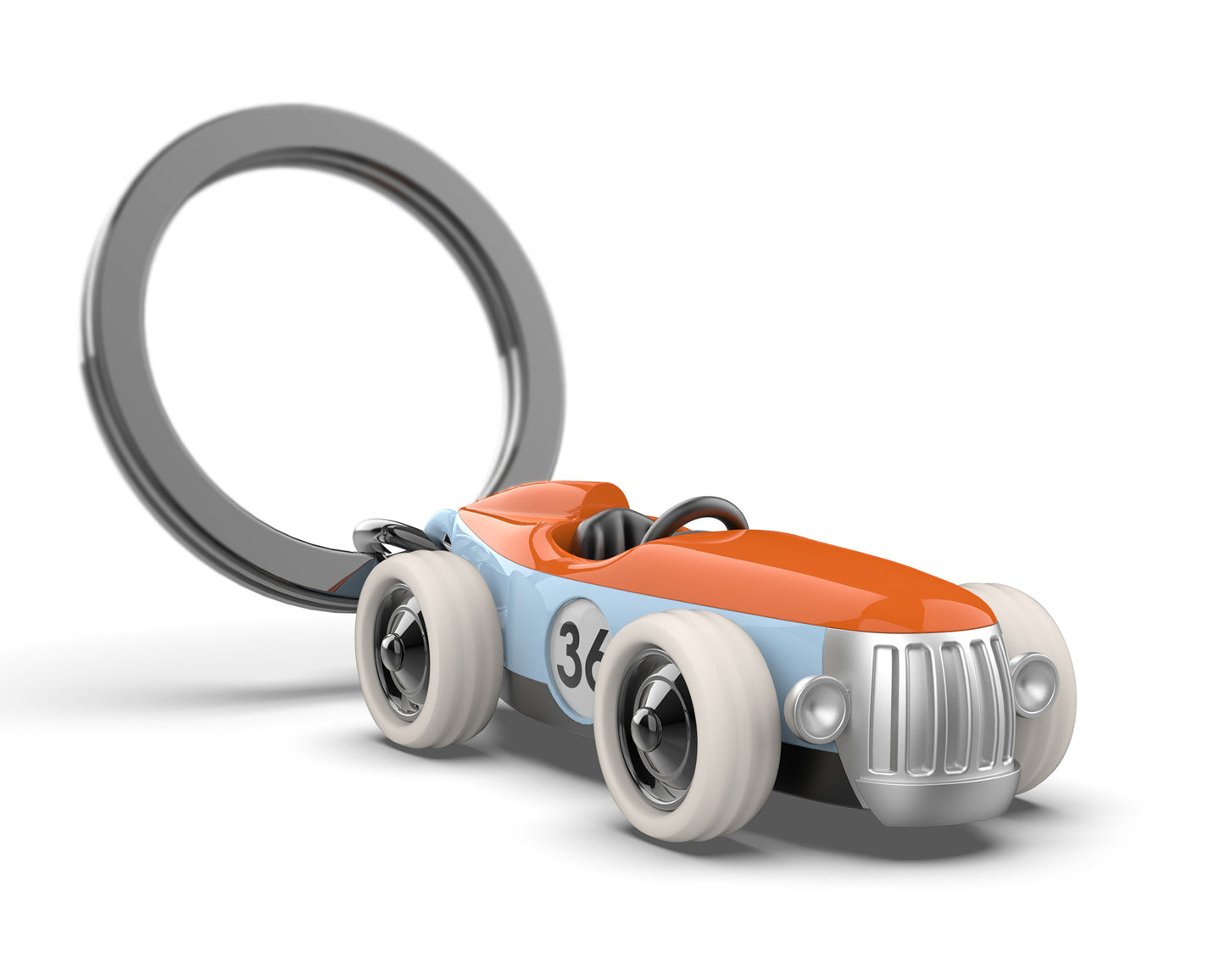 Vintage racing car keychain bag charm, high-end, exquisite, cool, creative birthday gift
