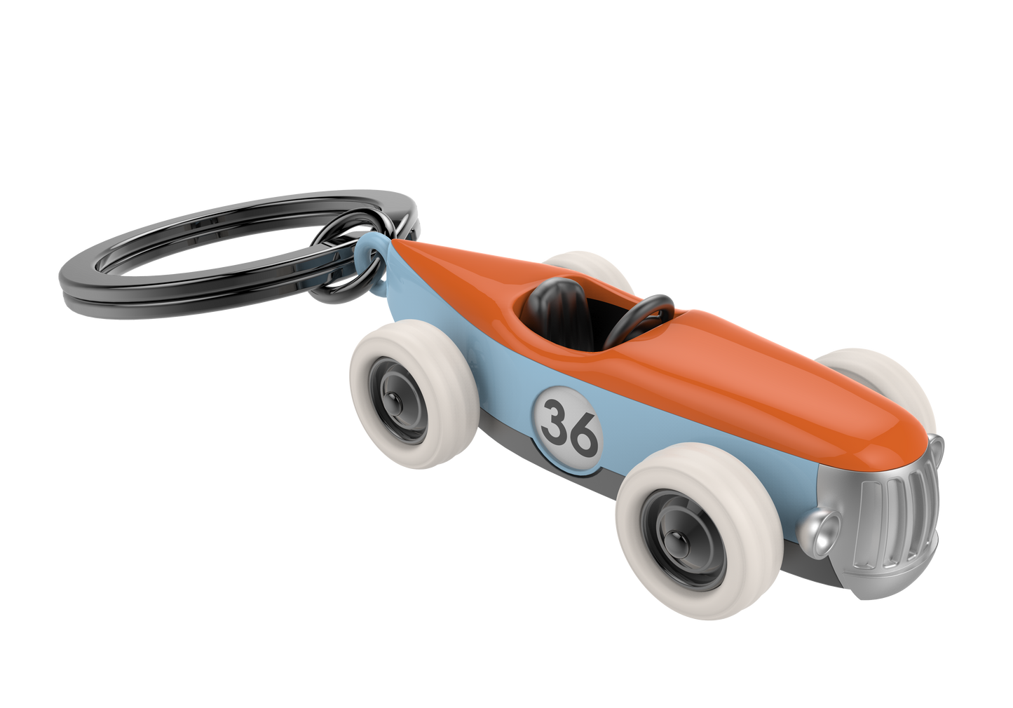 Vintage racing car keychain bag charm, high-end, exquisite, cool, creative birthday gift