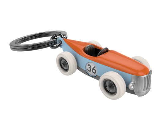 Vintage racing car keychain bag charm, high-end, exquisite, cool, creative birthday gift