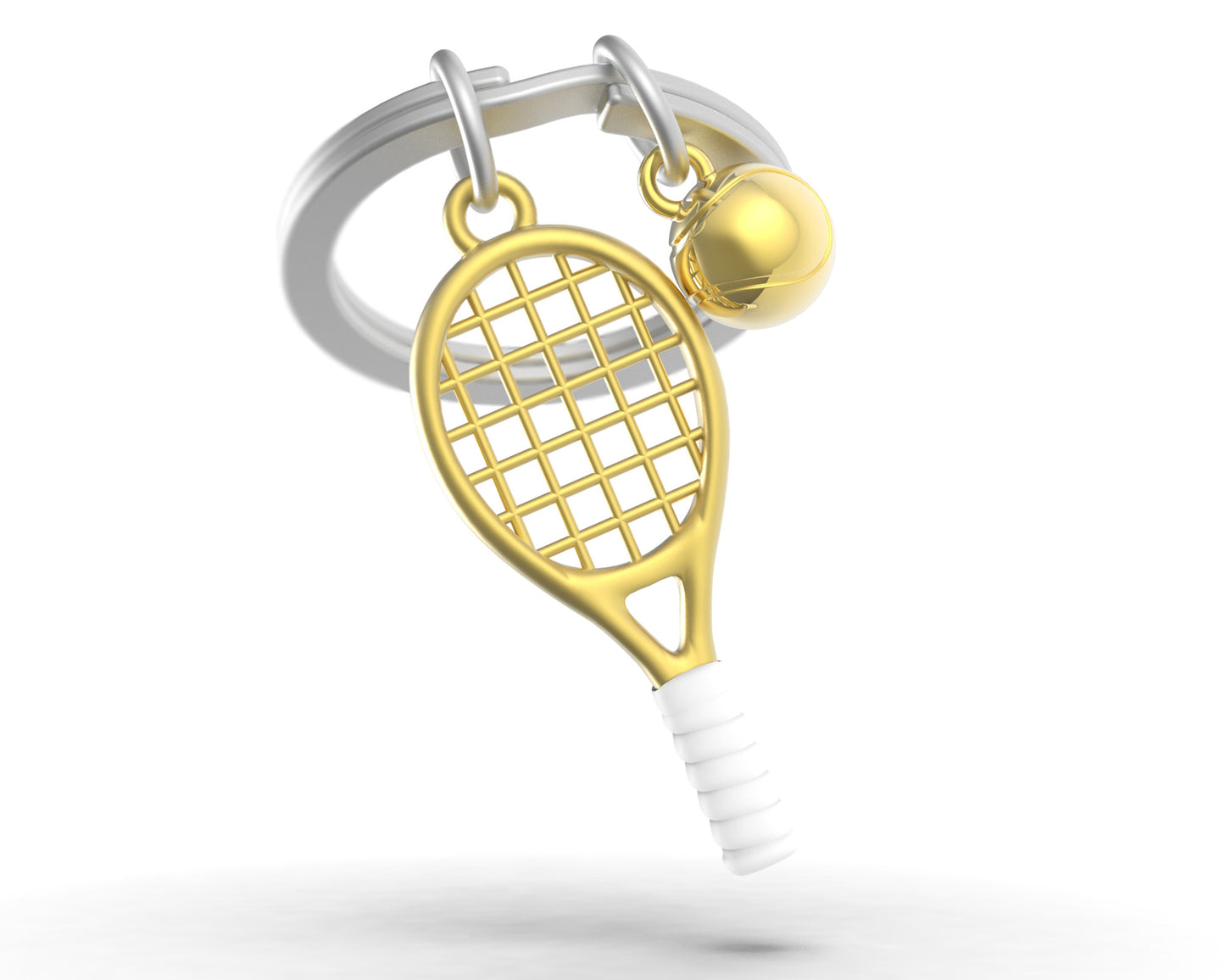 Tennis racket keychain pendant, outdoor sports style, alloy, birthday gift
