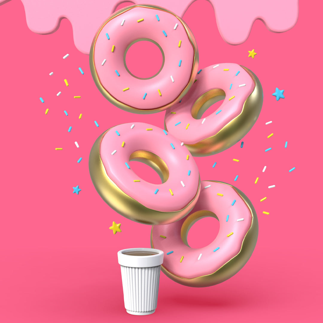 Donut Alloy Car Keychain Pendant, Mini, Cute, Exquisite, Creative Birthday Gift（pink）
