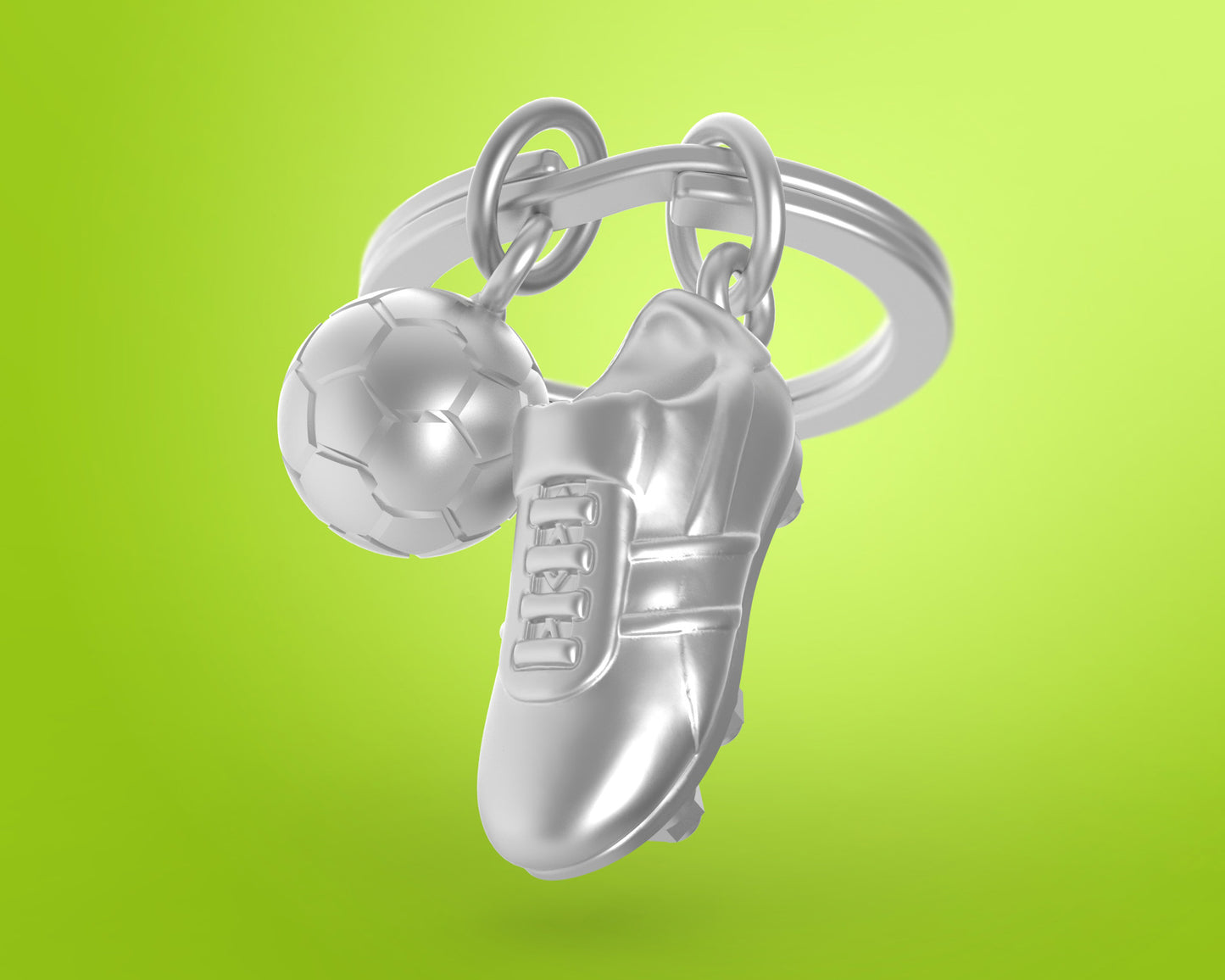 Soccer shoe-shaped alloy car keychain pendant, sporty and creative, a gift for boys.