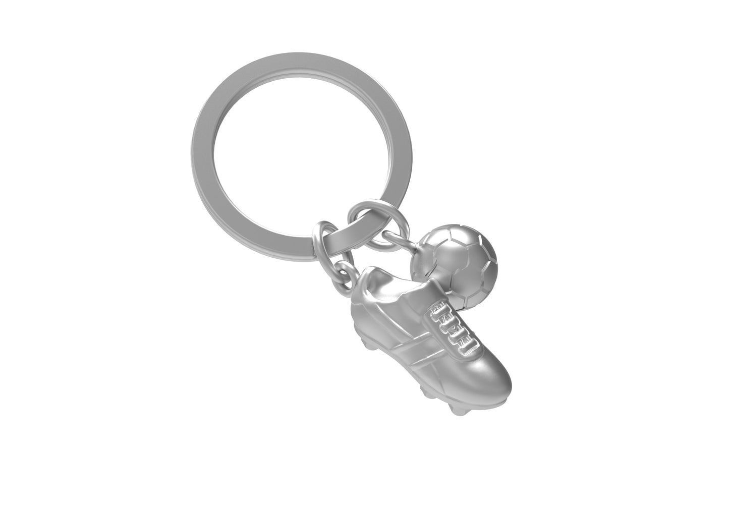 Soccer shoe-shaped alloy car keychain pendant, sporty and creative, a gift for boys.