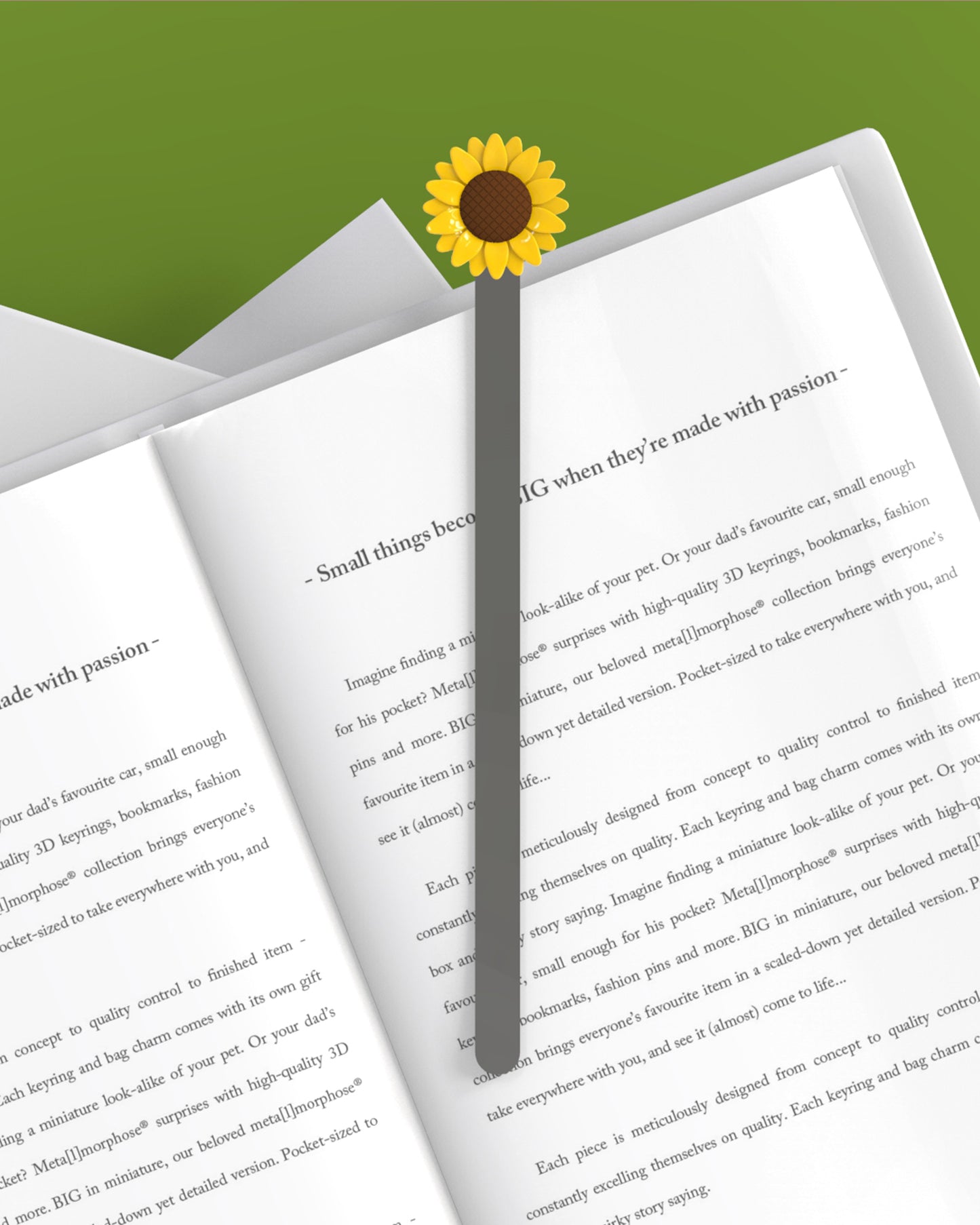 Sunflower 3D Bookmark, Cute, Exquisite, Mini, Perfect Gift for Girls