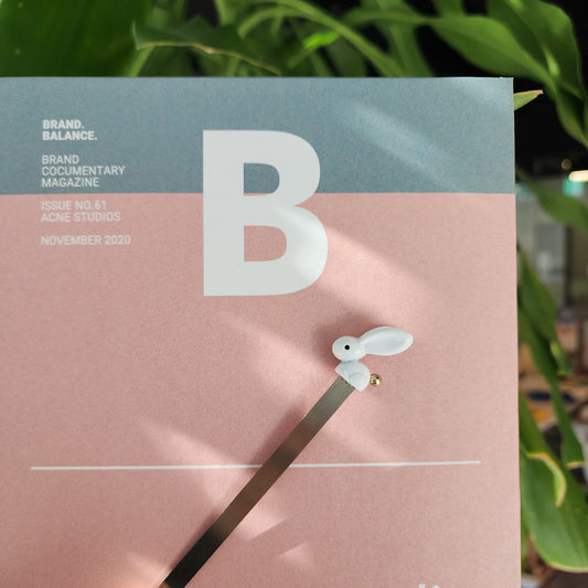 Big-Eared Adorable Bunny Alloy Cultural and Creative 3D Bookmark - Original, Cute and Creative Birthday Gift